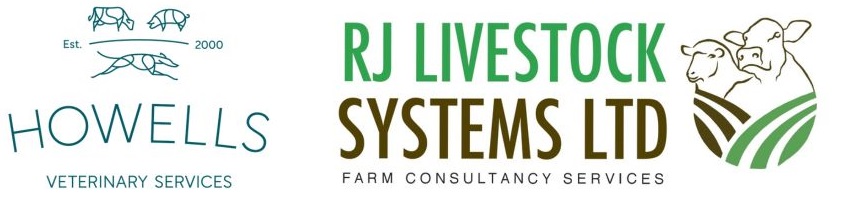 Howells Vets and RJ Livestock Systems company logos